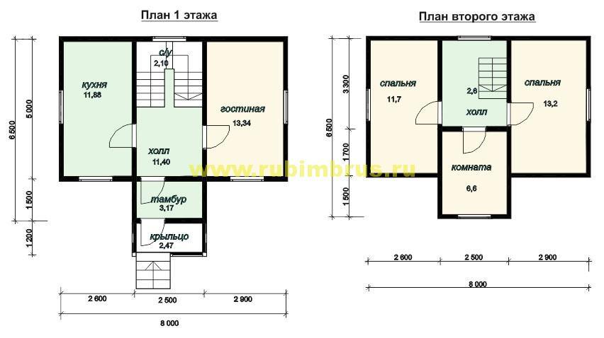 Планировка Дома 5 На 5 Фото